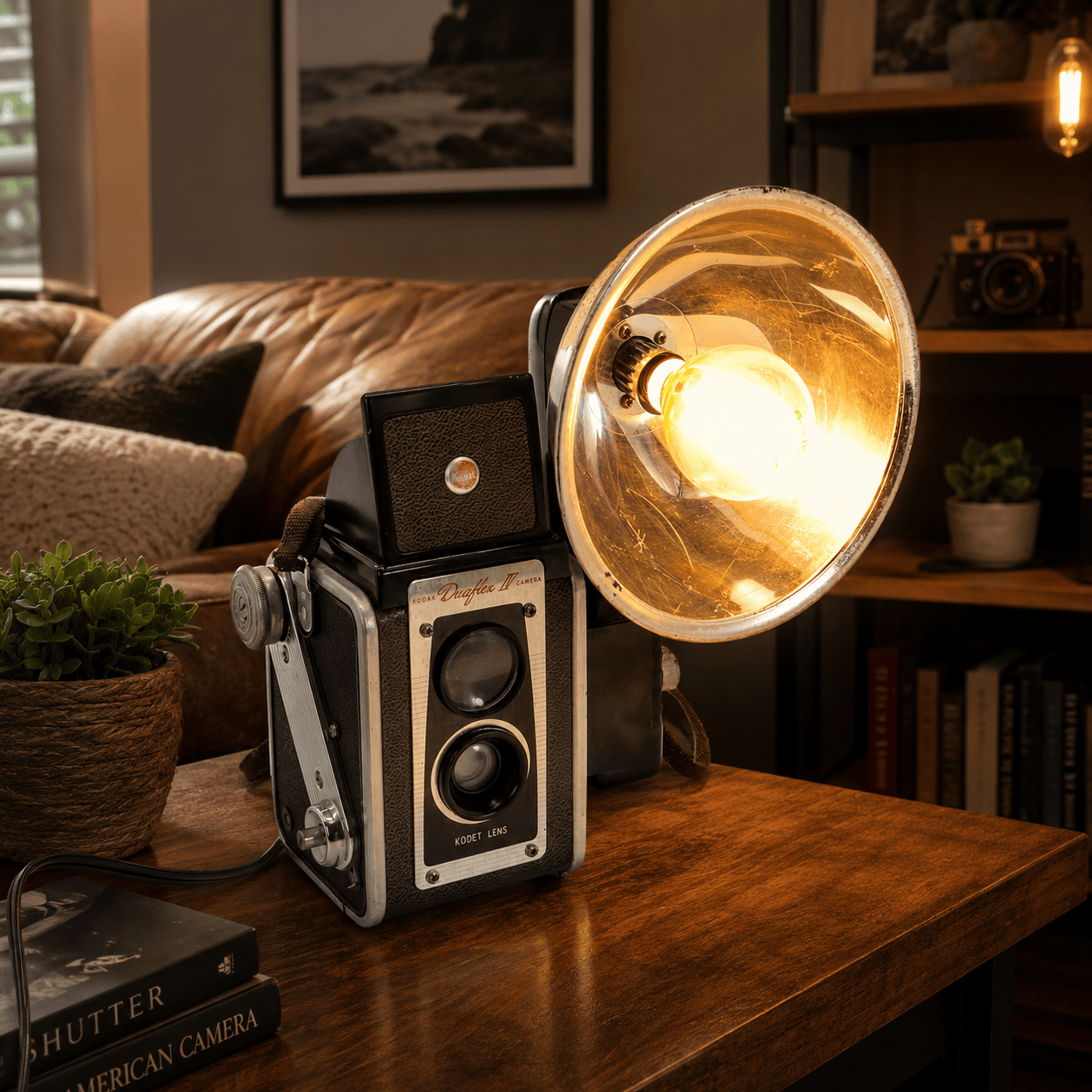 LED Reading Lamp - Kodak Duaflex IV Kodet Lens Vintage Camera
