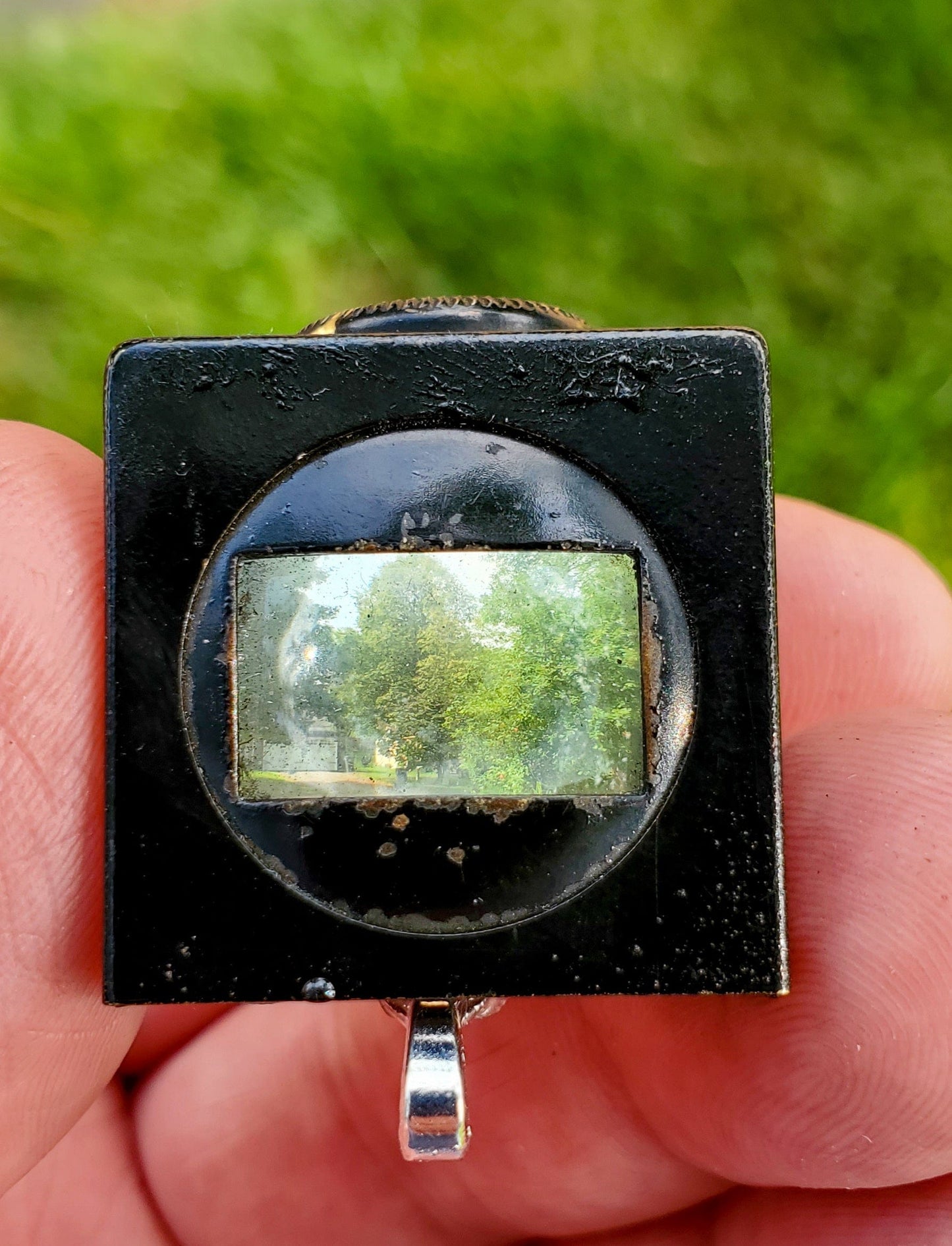 LightAndTimeArt Charms & Pendants Large Vintage Viewfinder Pendant Necklace, Gift For Mom, Eco-friendly upcycled Statement Jewelry, gift for her, handmade steampunk jewelry