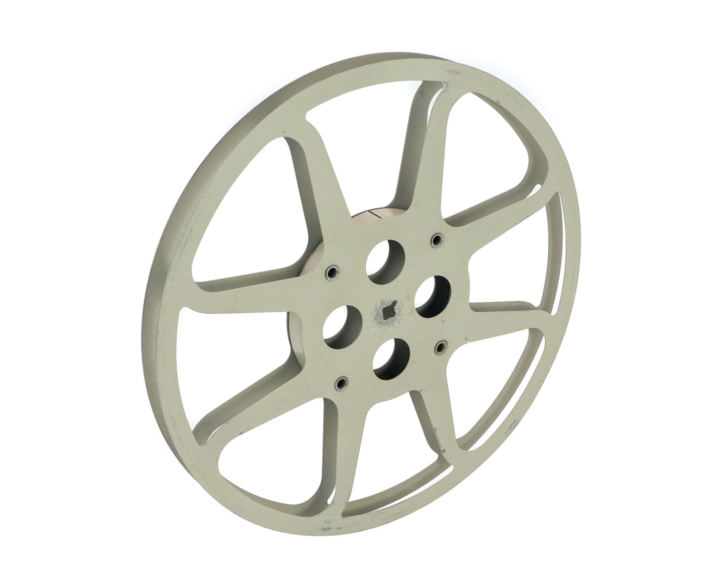 LightAndTimeArt Decor Vintage Putty Gray 16mm 1200FT 12" film reel - Home Theater Accessories, Movie room decor