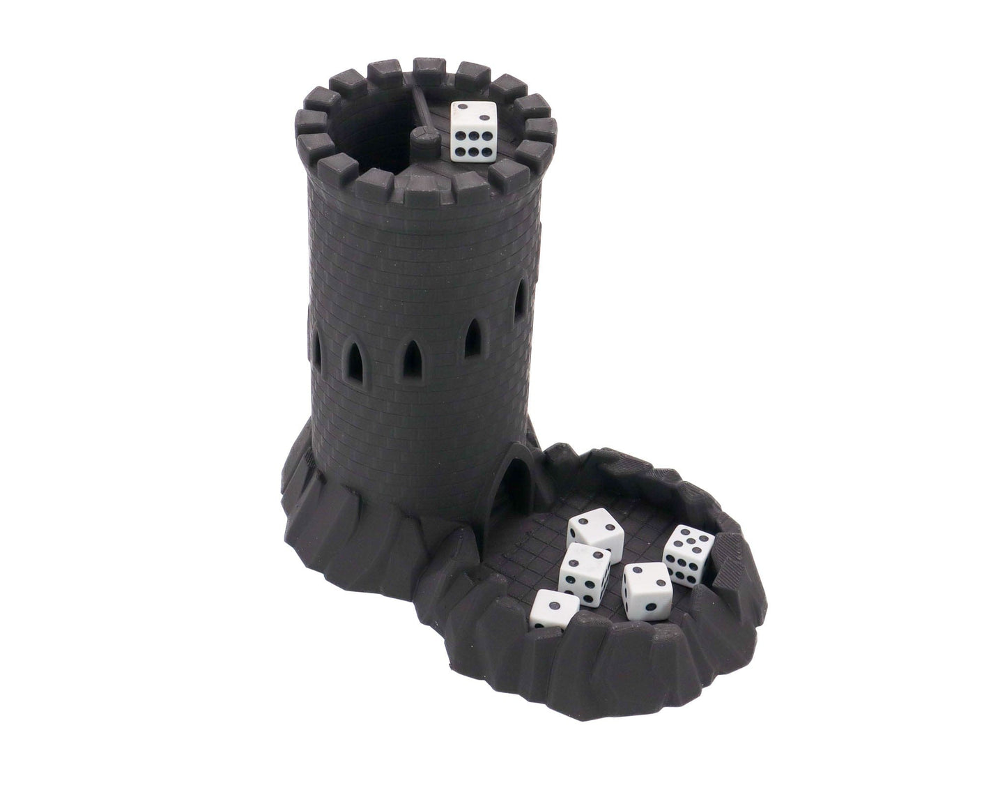 LightAndTimeArt Dice Tower Large Medieval Castle Dice Tower - 3D Board Game Accessory - Dungeons & Dragons and Dice Games