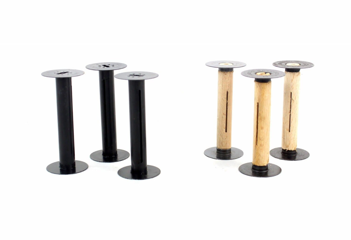 LightAndTimeArt Film Spools Lot of (3) vintage Kodak/Ansco metal/wood A116/D6 film spools for roll film, film supplies, LightAndTimeArt