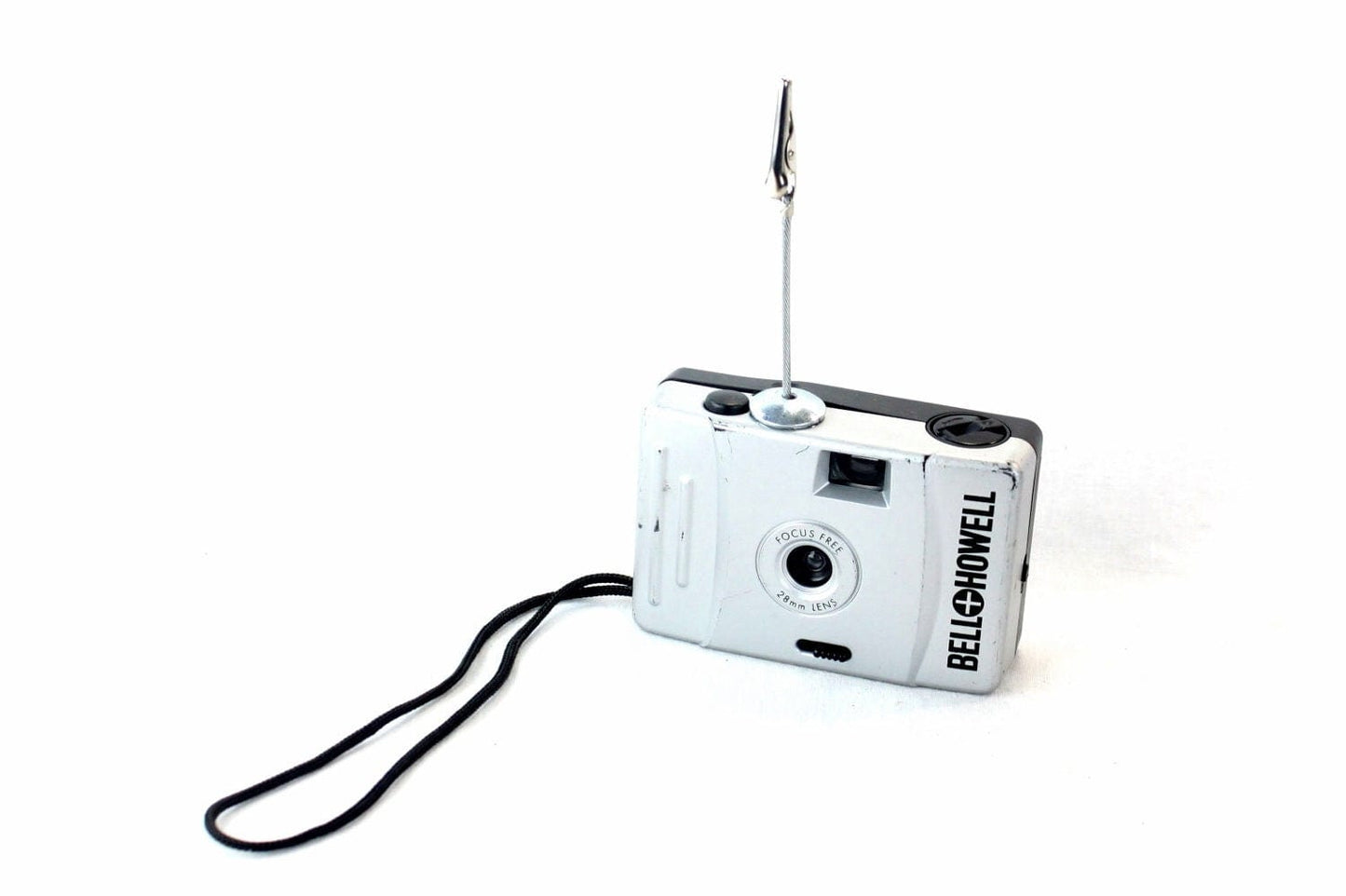 LightAndTimeArt Photo Holder Vintage Upcycled Camera Photo Holder - Silver 35mm Camera - Wedding Name Card Holder, Photo Stand for Instax Film