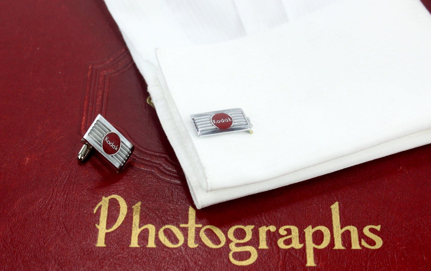 LightAndTimeArt Cufflinks Vintage Kodak Cuff Links , Gift for him, photographer gift, Handmade in USA, Eco-friendly Statement Jewelry for him