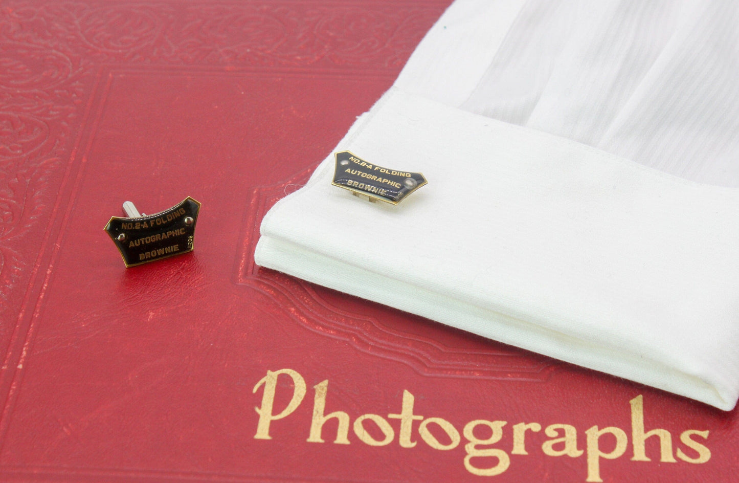 LightAndTimeArt Cufflinks Vintage Kodak Cuff Links , Gift for him, photographer gift, Handmade in USA, Eco-friendly Statement Jewelry for him