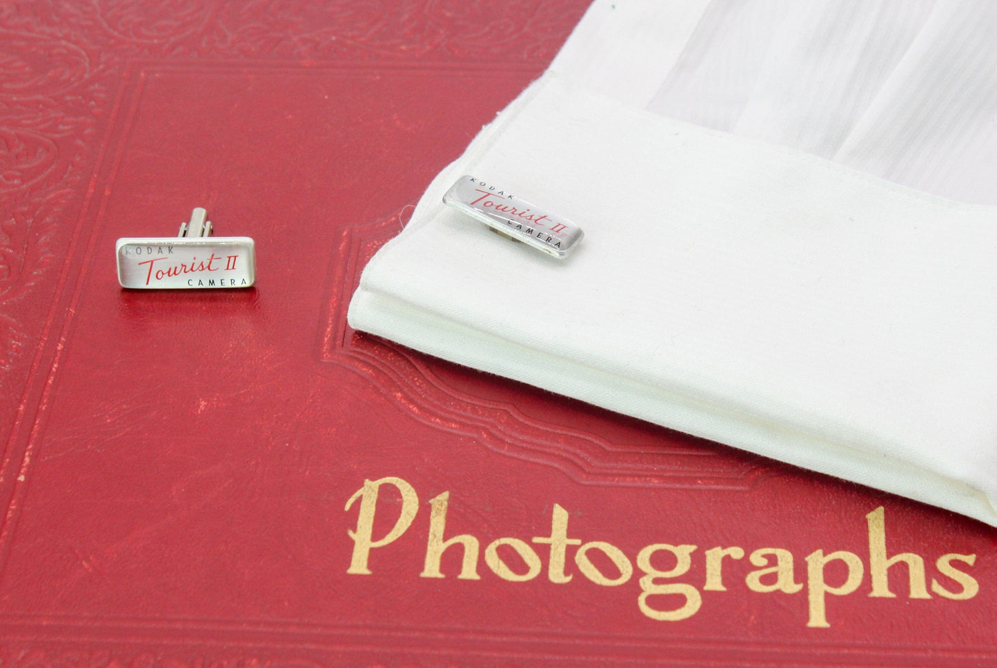 LightAndTimeArt Cufflinks Vintage Kodak Cuff Links , Gift for him, photographer gift, Handmade in USA, Eco-friendly Statement Jewelry for him