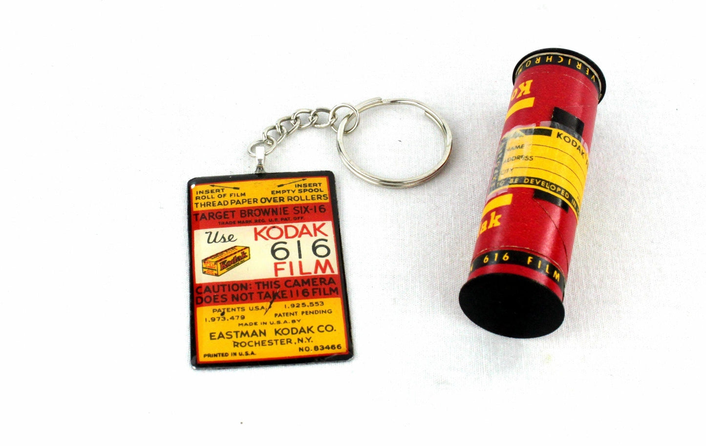 LightAndTimeArt Keychains Vintage Kodak 616 Roll Film Keychain, unique gifts for him and her, photographer gift
