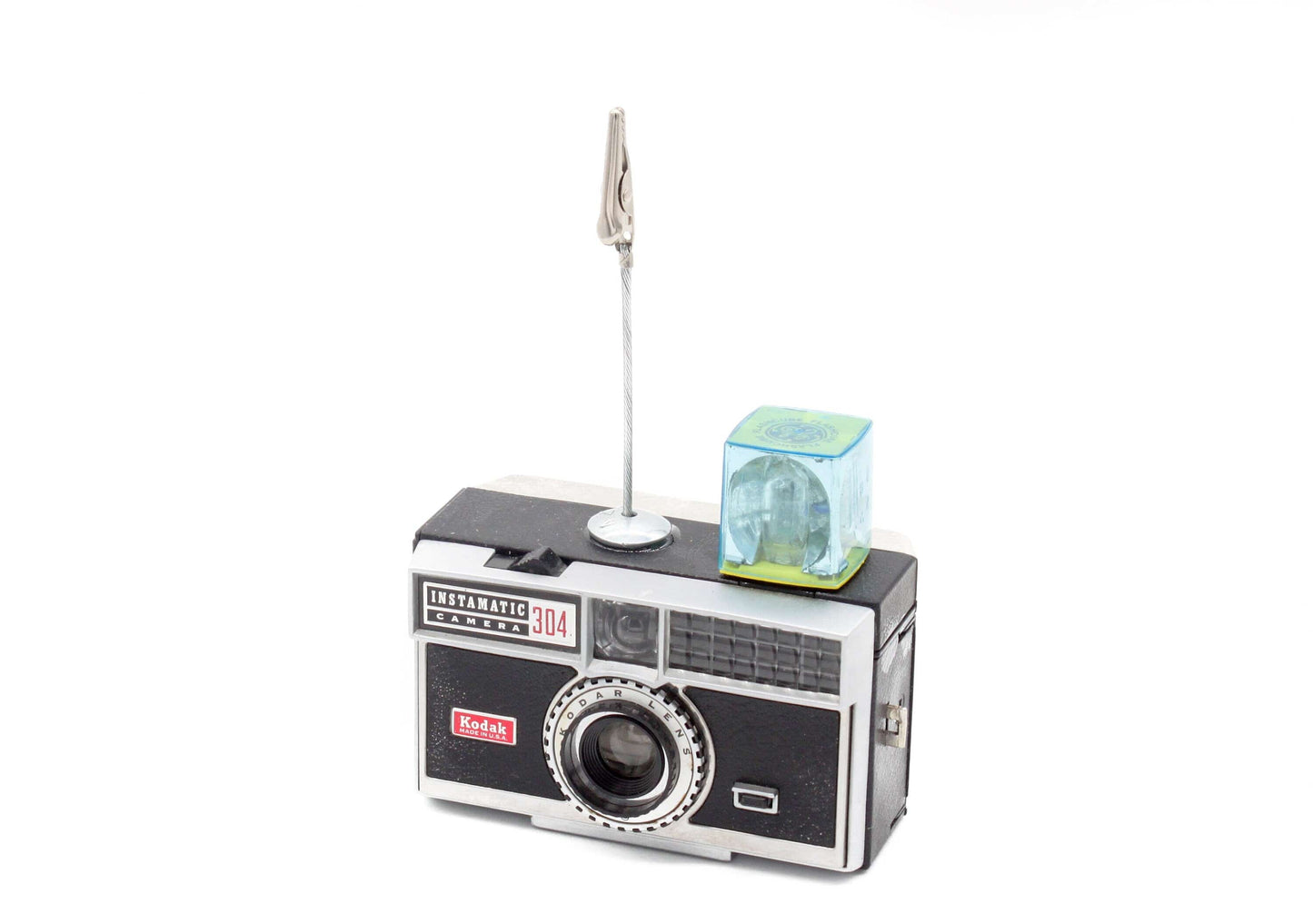 LightAndTimeArt Photo Holder Vintage Camera Photo Holder, Kodak Instamatic 304 Camera, Place Card Holder, Photo stand, memo holder, photo display, vintage lover gift