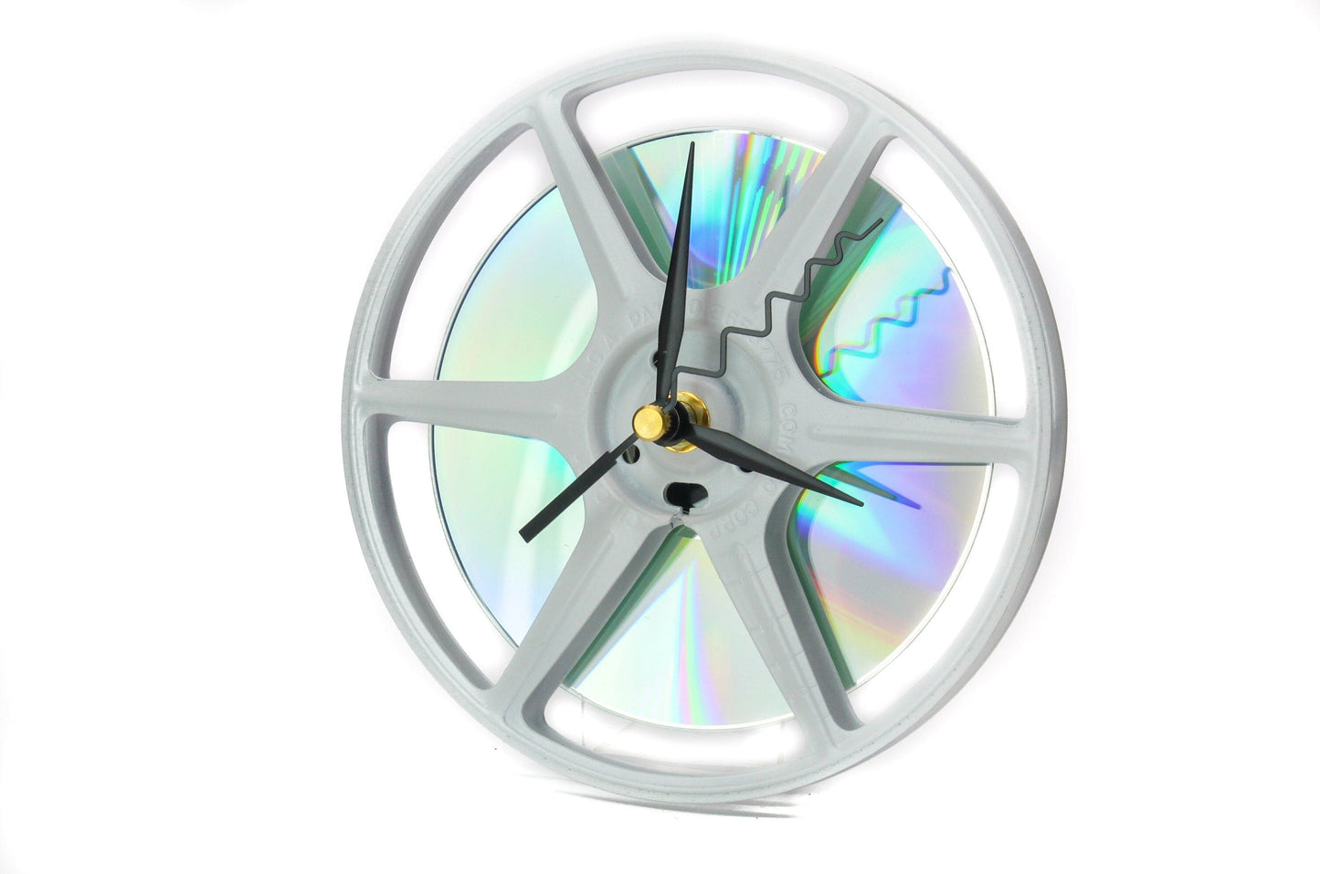 LightAndTimeArt Harddrive Clock Vintage Film Reel & DVD Desk Clock - Home Theater Accessories - Movie Room Décor - Movie Lover Gift - cinephile present - actor gift