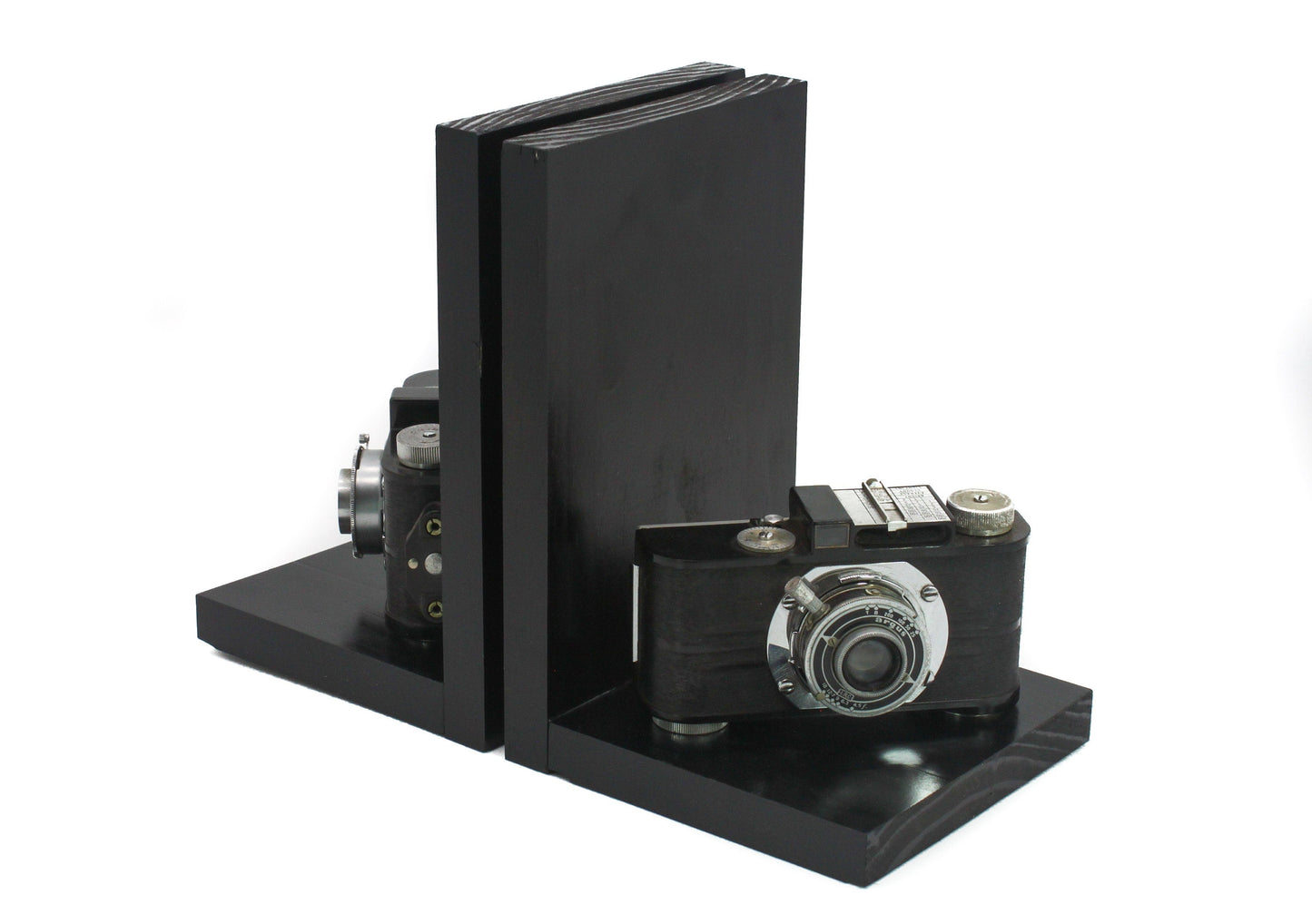 LightAndTimeArt Bookends Antique Decorative Bookends - 2 Argus A Cameras, DVD Holder, Ecofriendly Bookends, Vintage lover gifts, Book Lover, Movie Room Decor