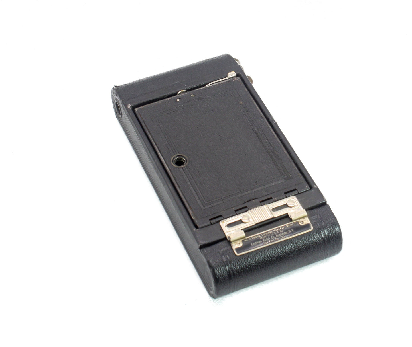 LightAndTimeArt Neckties Rare Vintage Small Silver & Black Bolo Tie, Kodak Hawk-Eye Folding Camera, photographer gift, bola tie, shoestring necktie, gift for him