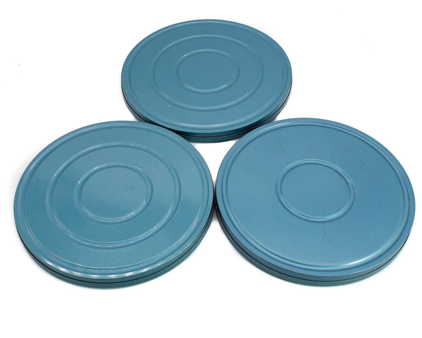 LightAndTimeArt Decor Vintage 8mm film reel can lot (3) - Home Theater Accessories