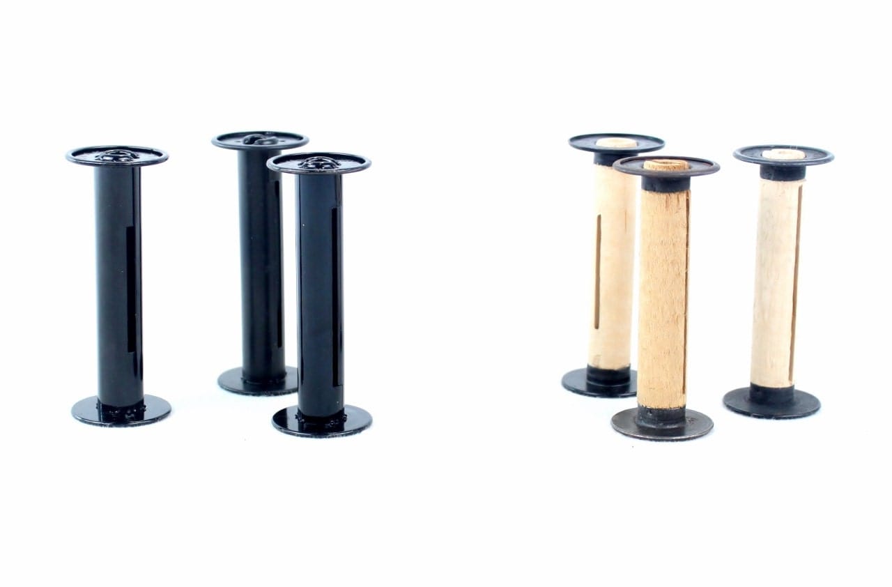 LightAndTimeArt Film Spools Lot of (3) vintage Kodak 120/Ansco B2 metal/wood film spools for roll film, film supplies, LightAndTimeArt