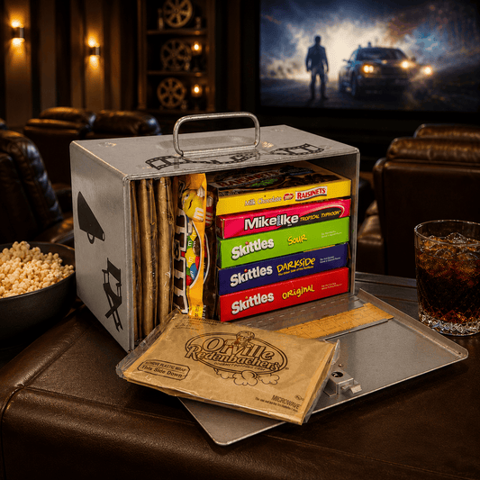 LightAndTimeArt Food Storage Containers Upcycled Vintage Brumberger 8mm Film Reel Case Candy Storage Box
