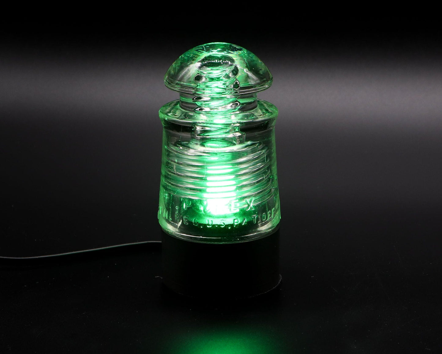 LightAndTimeArt Industrial lamp Lamp Base for "PYREX C17" Glass Insulators, Industrial Lighting, Man Cave Decor