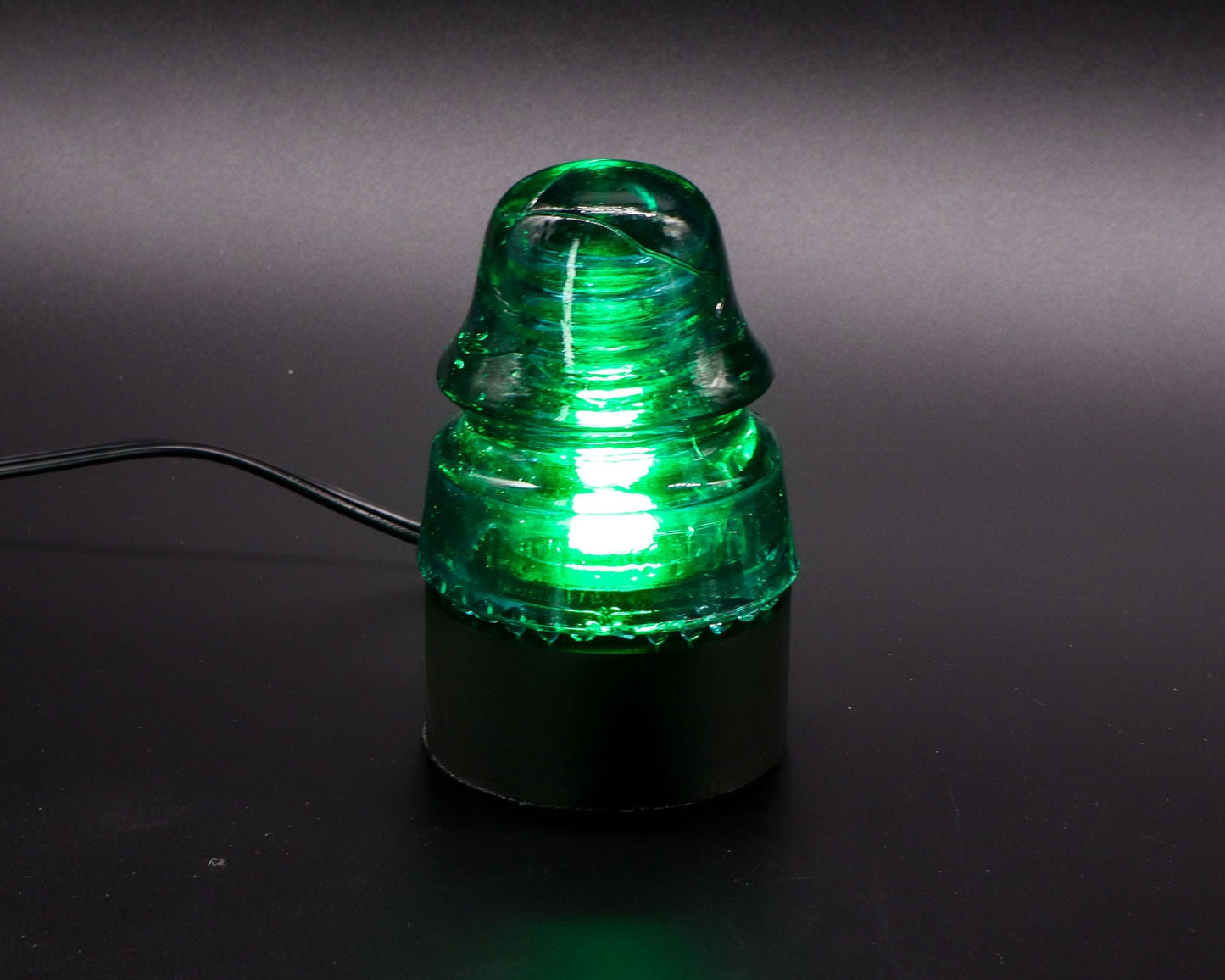 LightAndTimeArt Lamp base Lamp Base for "Brookfield CD 162" Glass Insulators, Industrial Lighting, Man Cave Decor