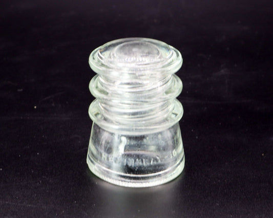 LightAndTimeArt Glass Insulator Hemingray-10 Clear Vintage Glass Insulator