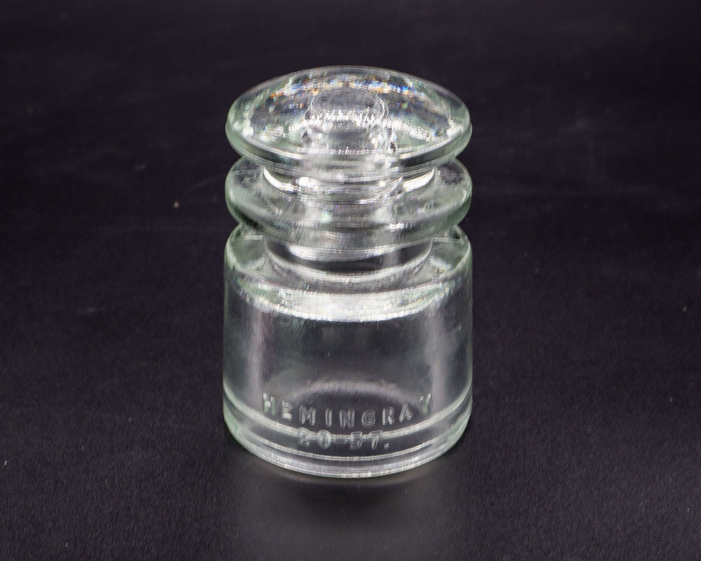 LightAndTimeArt Glass Insulator Hemingray-TS Clear Vintage Glass Insulator