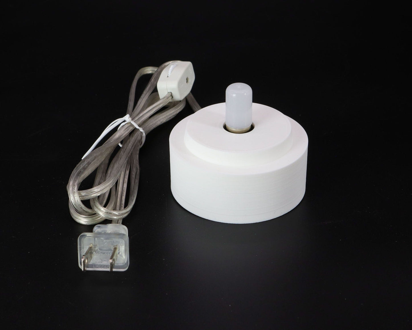 LightAndTimeArt Lamp base Lamp Base for "Hemingray-Spiral Groove" Glass Insulators