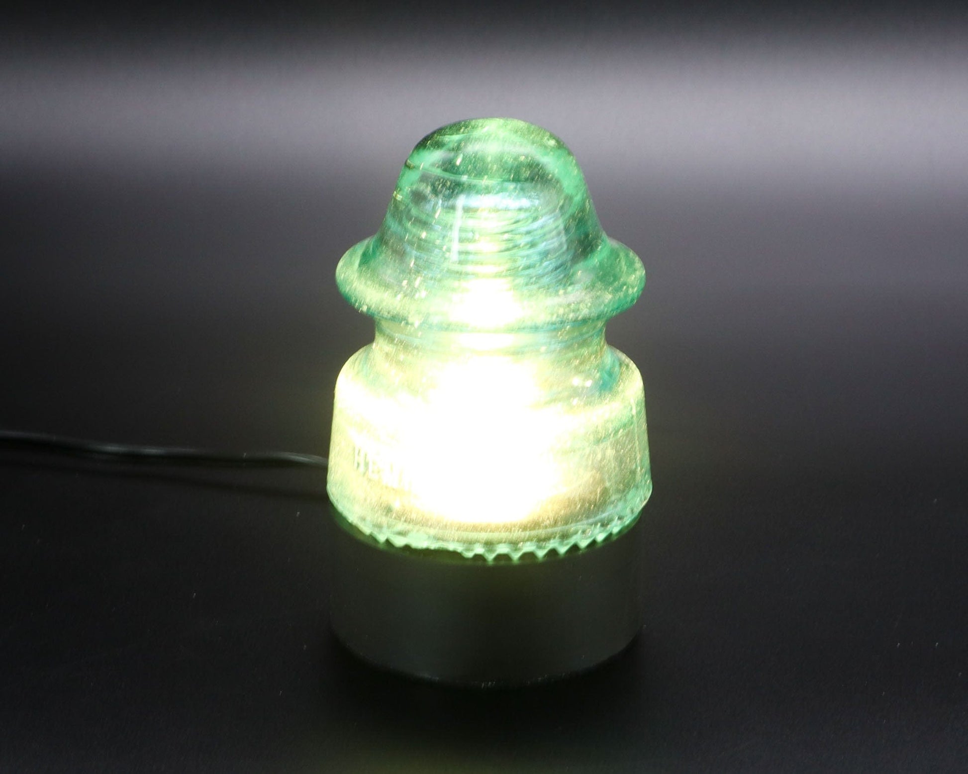 LightAndTimeArt Lamp base Lamp Base for "Hemingray-20, Petticoat" Glass Insulators, Industrial Lighting, Man Cave Decor