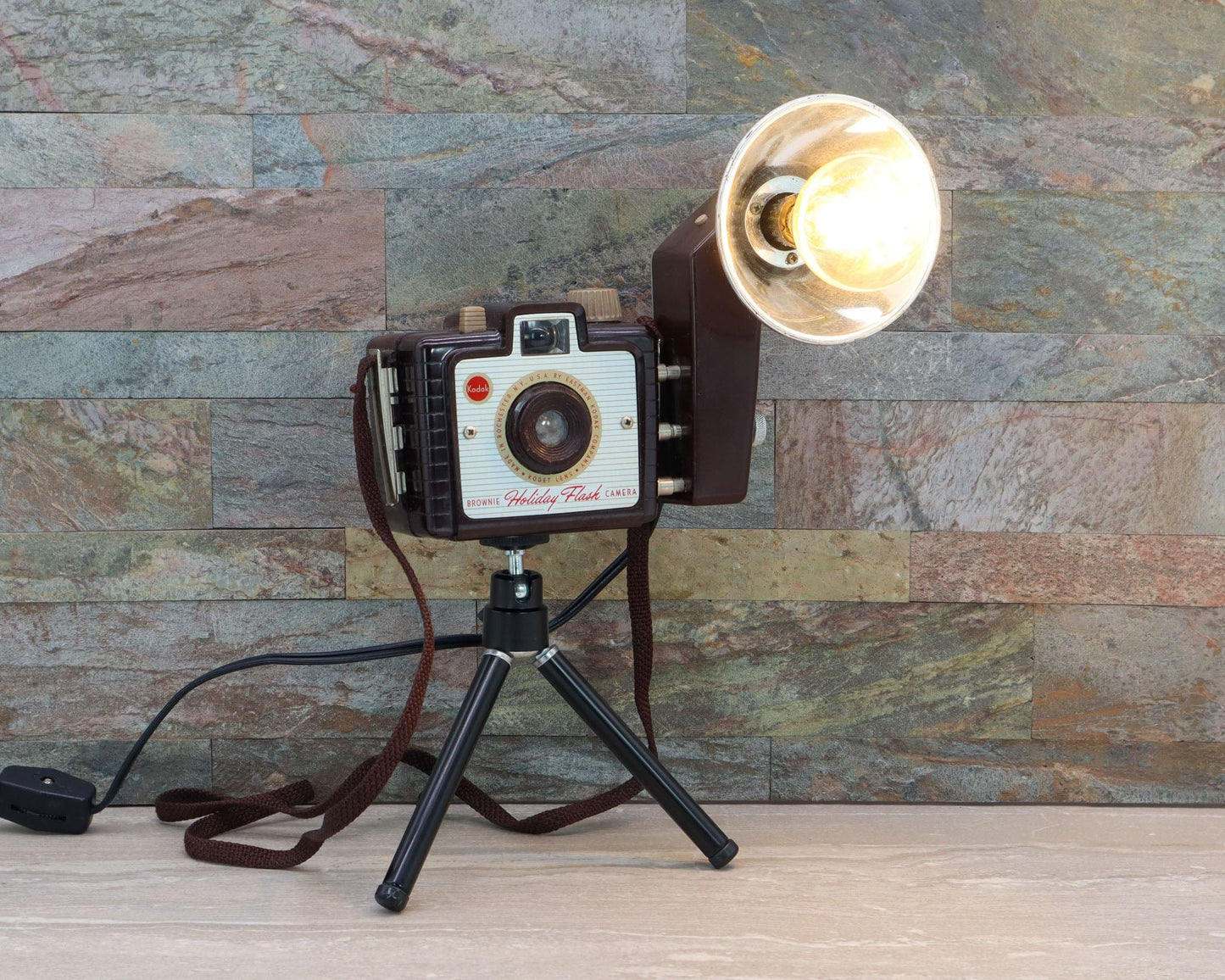 LightAndTimeArt Camera Lamp LED Reading Lamp - Task Lamp  - Kodak Brownie Holiday Flash Camera