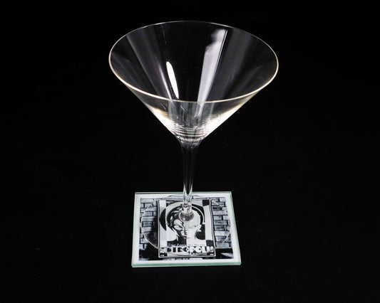 LightAndTimeArt Coaster 1927 Metropolis Film Coaster for Drinks, Barware, Home Theater Deor