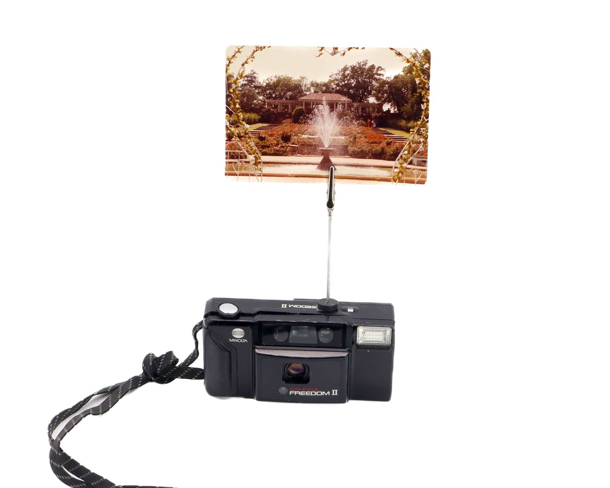 LightAndTimeArt Photo Holder Vintage Camera Photo Holder, Minolta Freedom II Camera