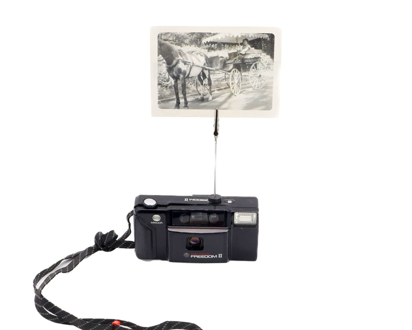 LightAndTimeArt Photo Holder Vintage Camera Photo Holder, Minolta Freedom II Camera