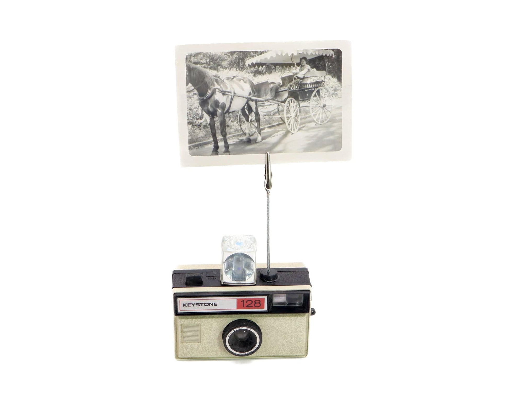 LightAndTimeArt Photo Holder Vintage Camera Photo Holder, Keystone 128 Camera