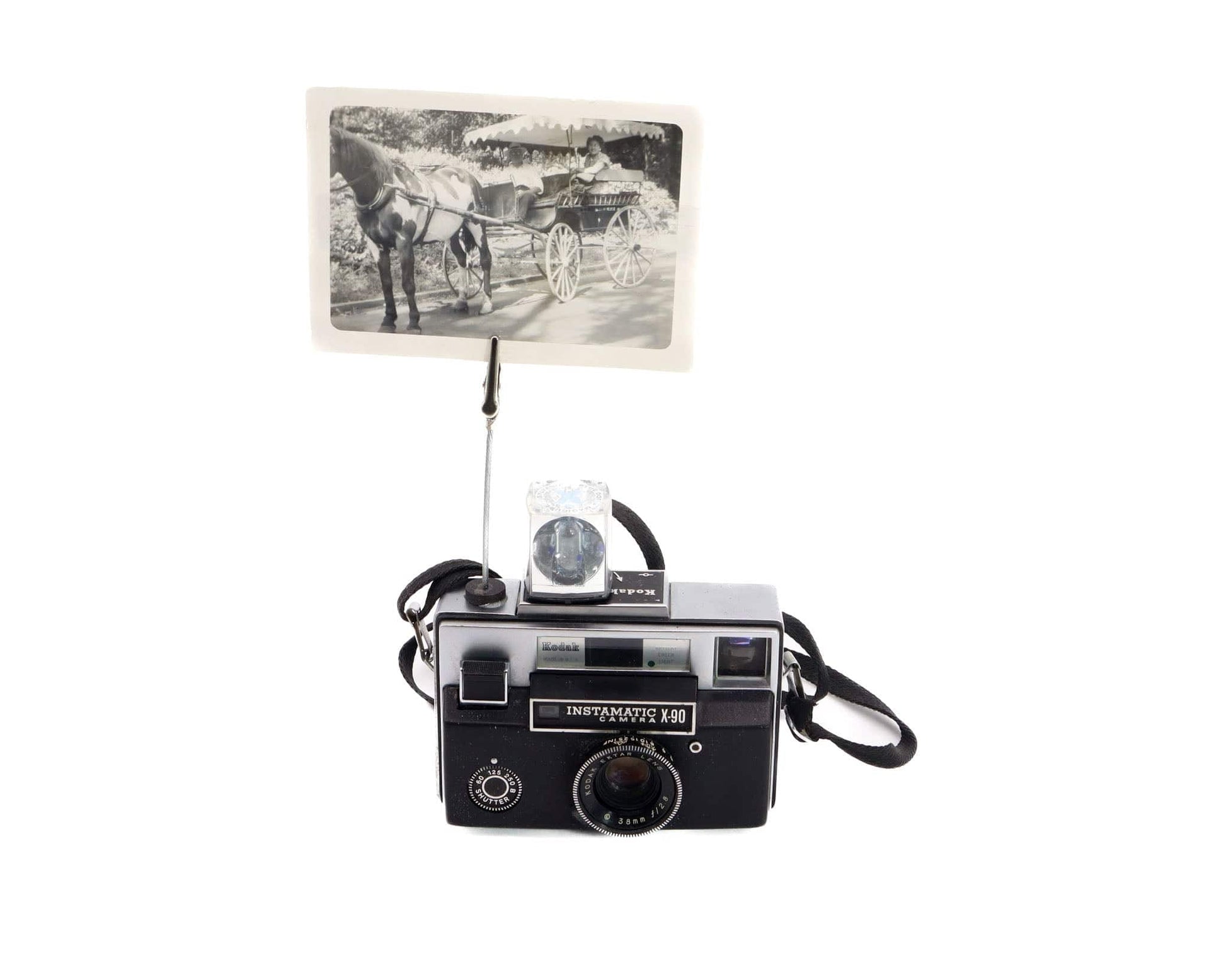 LightAndTimeArt Photo Holder Vintage Camera Photo Holder, Kodak Instamatic X90 Camera