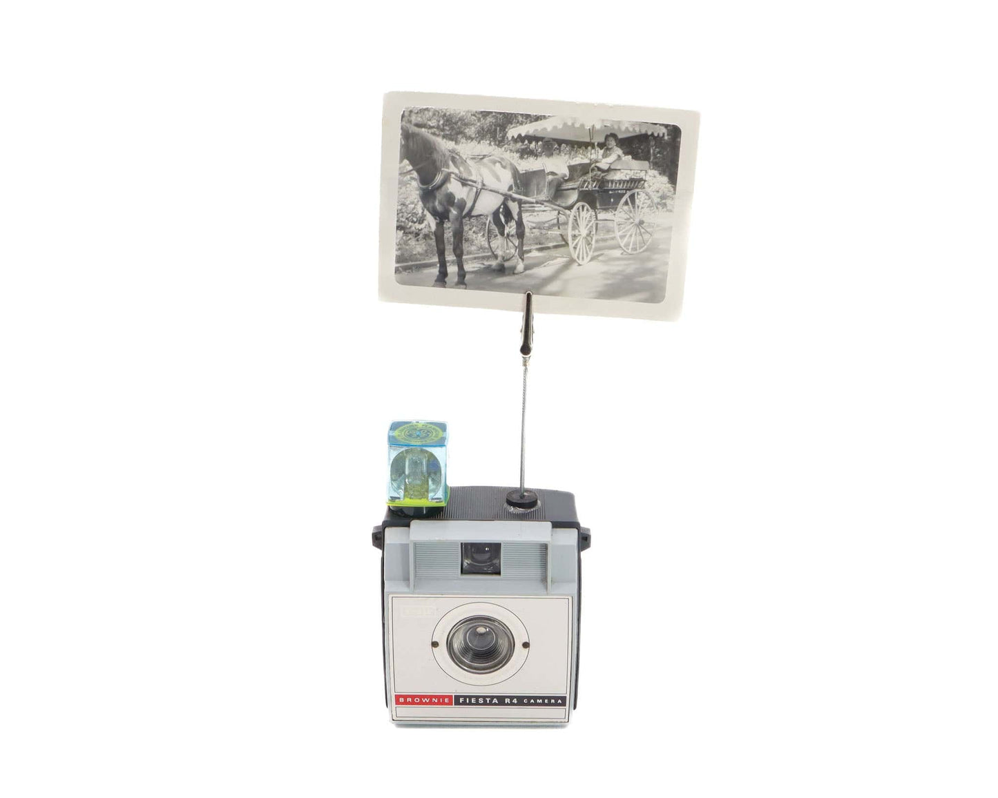 LightAndTimeArt Photo Holder Vintage Camera Photo Holder, Kodak Brownie Fiesta R4 Camera