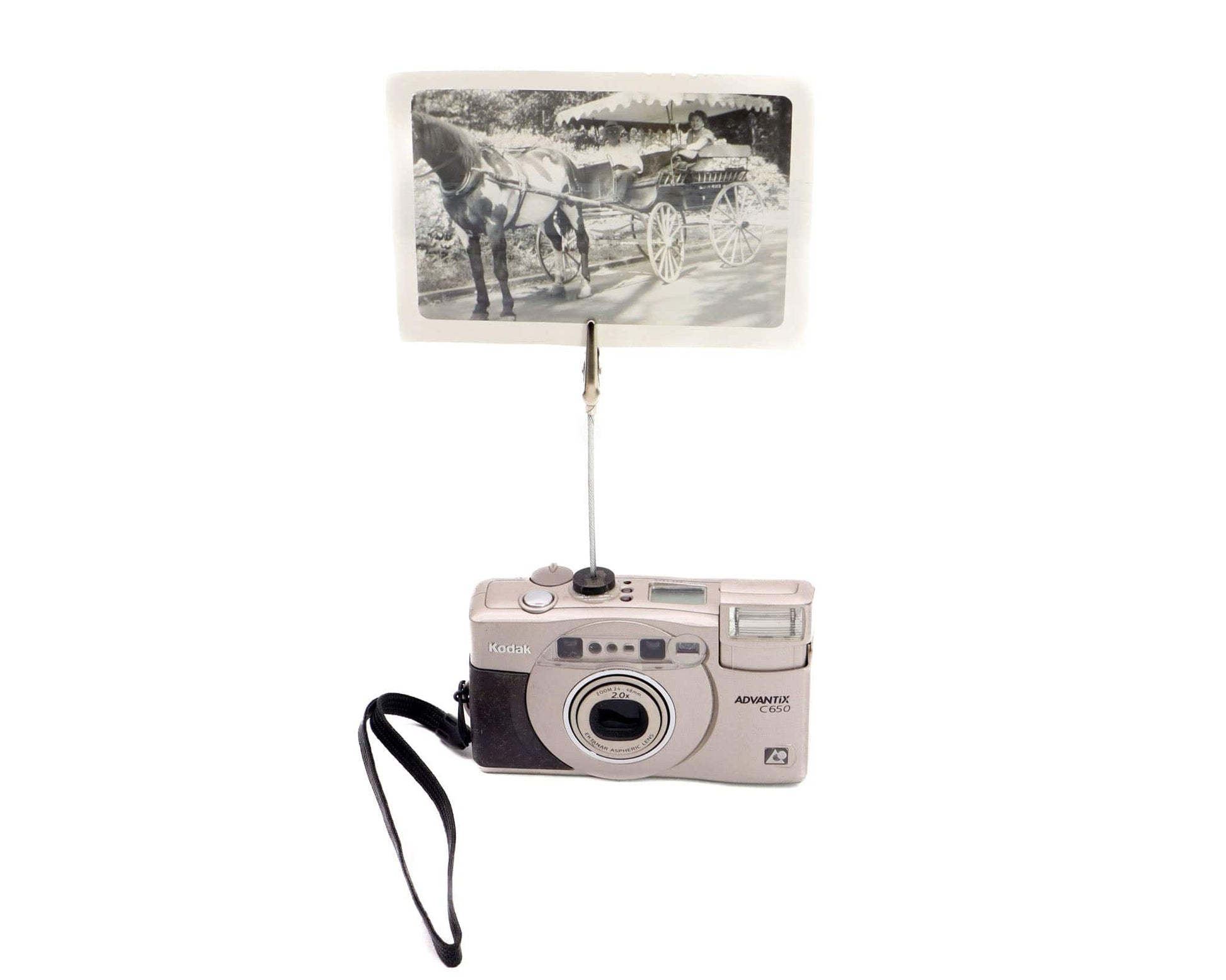 LightAndTimeArt Photo Holder Vintage Camera Photo Holder, Kodak Advantix C650 Camera