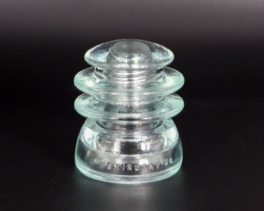 LightAndTimeArt Glass Insulator Hemingray-56 Clear Vintage Glass Insulator