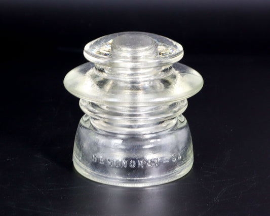 LightAndTimeArt Glass Insulator Hemingray-53 Clear Vintage Glass Insulator