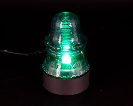 LightAndTimeArt Lamp base Lamp Base for "Hemingray-22 CD-151" Glass Insulators, Industrial Lighting, Man Cave Decor
