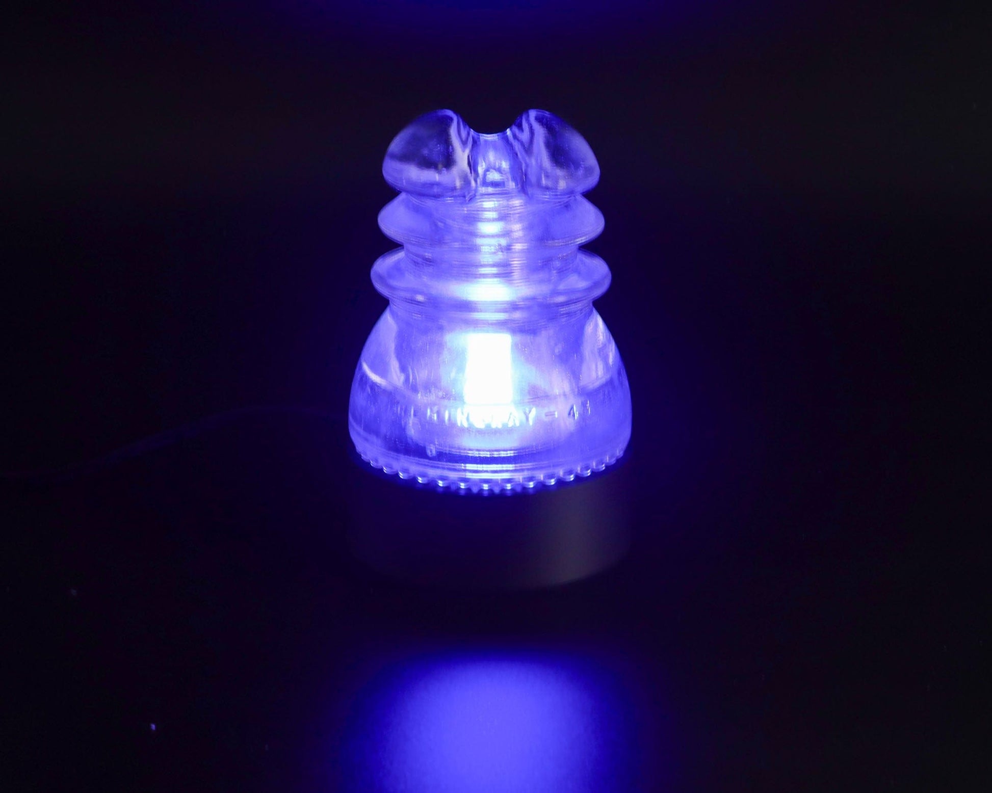 LightAndTimeArt Lamp base Lamp Base for "Hemingray-43" Glass Insulators