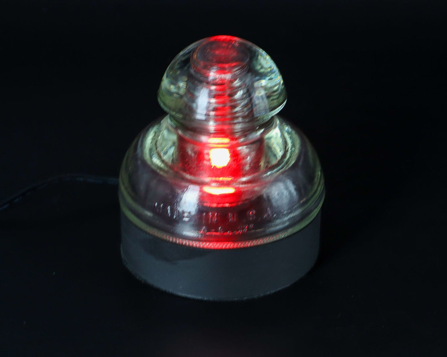 LightAndTimeArt Lamp base Lamp Base for "Hemingray-71" Glass Insulators