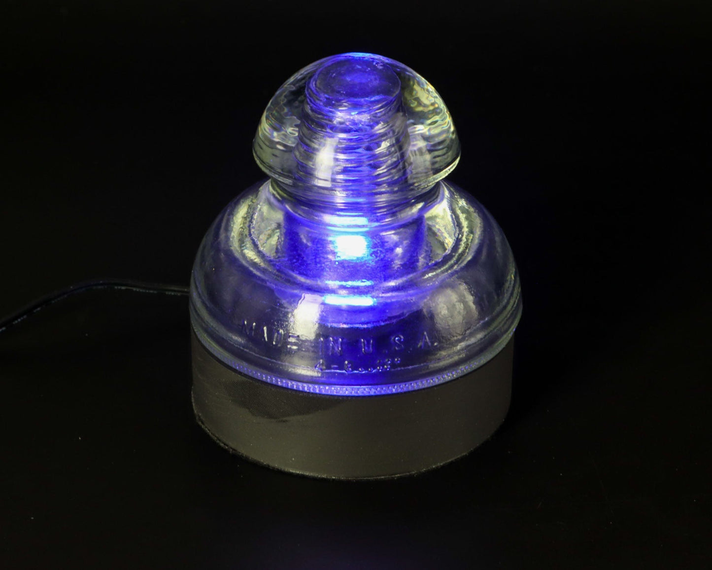 LightAndTimeArt Lamp base Lamp Base for "Hemingray-71" Glass Insulators