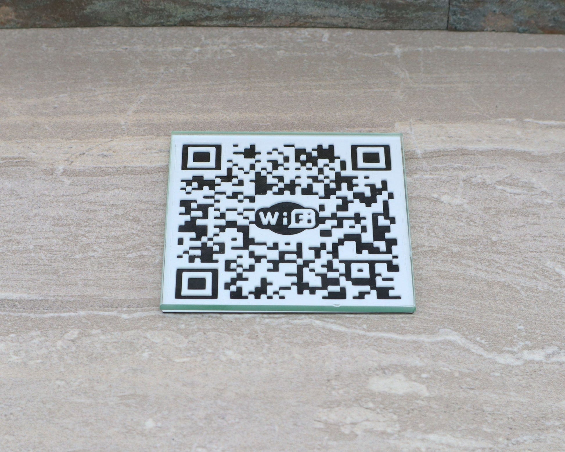 LightAndTimeArt Coaster Personalized Wi-Fi QR Code Glass Coaster, Guest House Coasters, Airbnb Superhost Coasters, Rental House Decor, VRBO WIFI