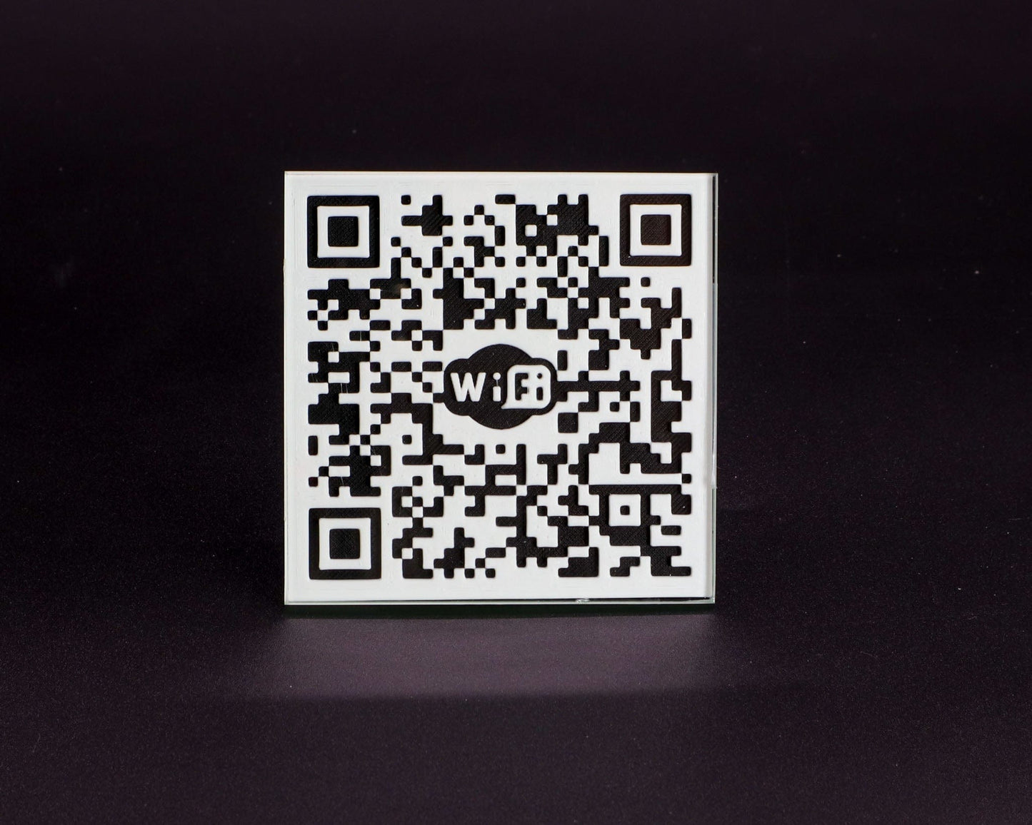 LightAndTimeArt Coaster Personalized Wi-Fi QR Code Glass Coaster, Guest House Coasters, Airbnb Superhost Coasters, Rental House Decor, VRBO WIFI