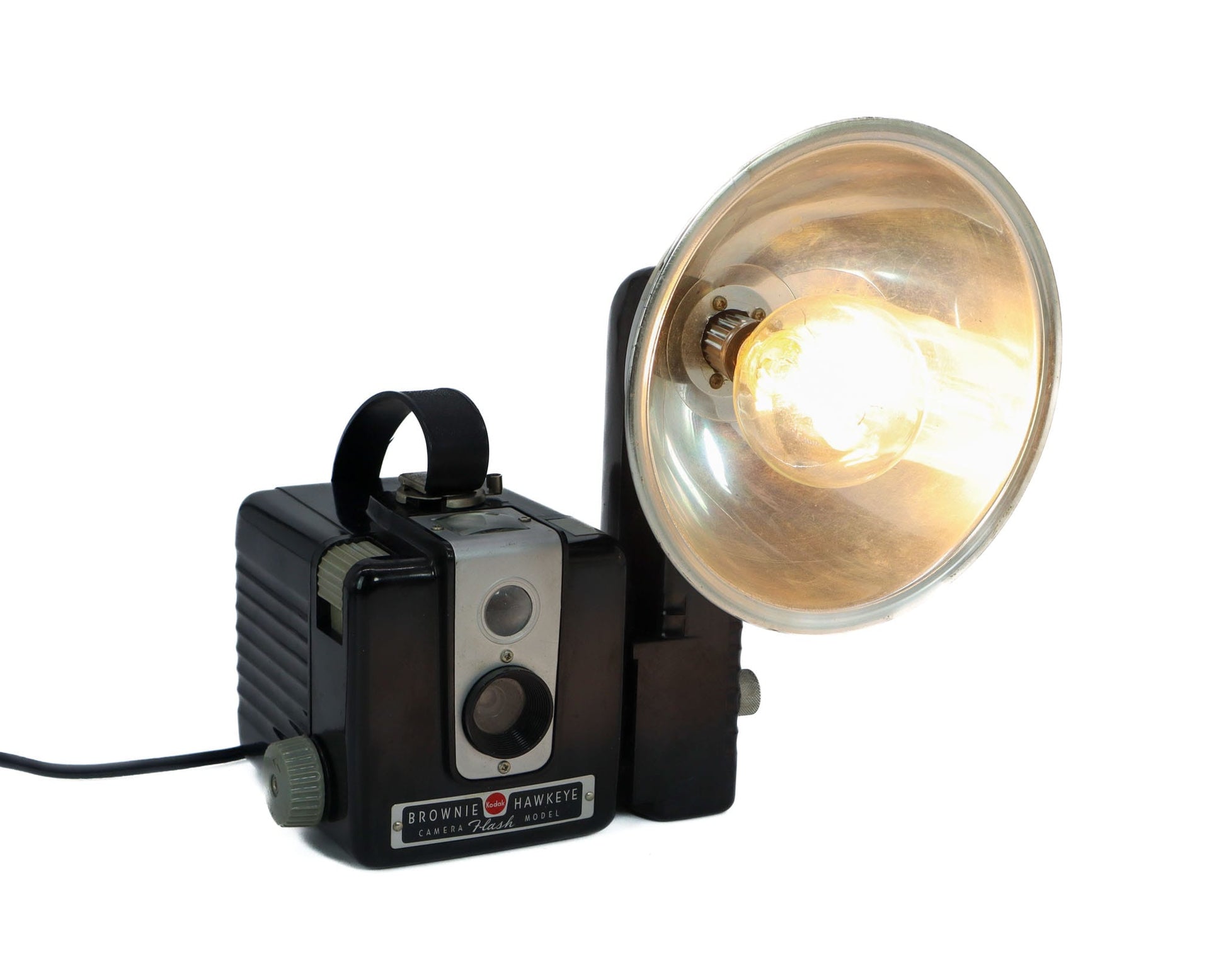 LightAndTimeArt Camera Lamp Vintage LED Reading Lamp - Task Lamp  - Kodak Brownie Hawkeye Flash Vintage Camera