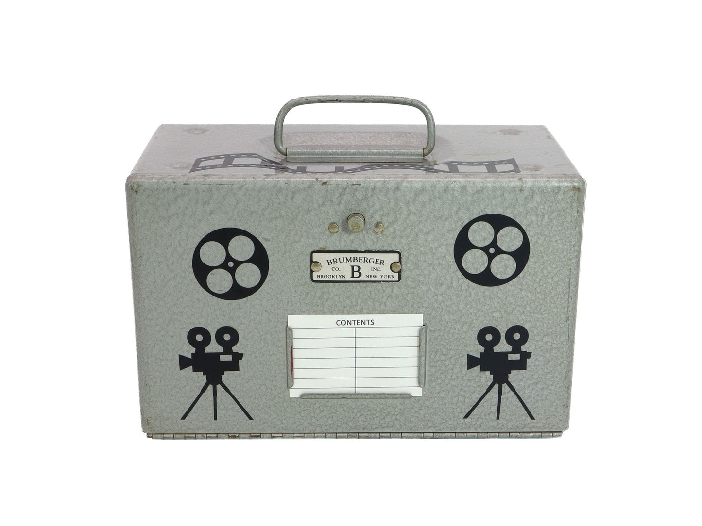 LightAndTimeArt Food Storage Containers Upcycled Vintage Brumberger 8mm Film Reel Case Candy Storage Box