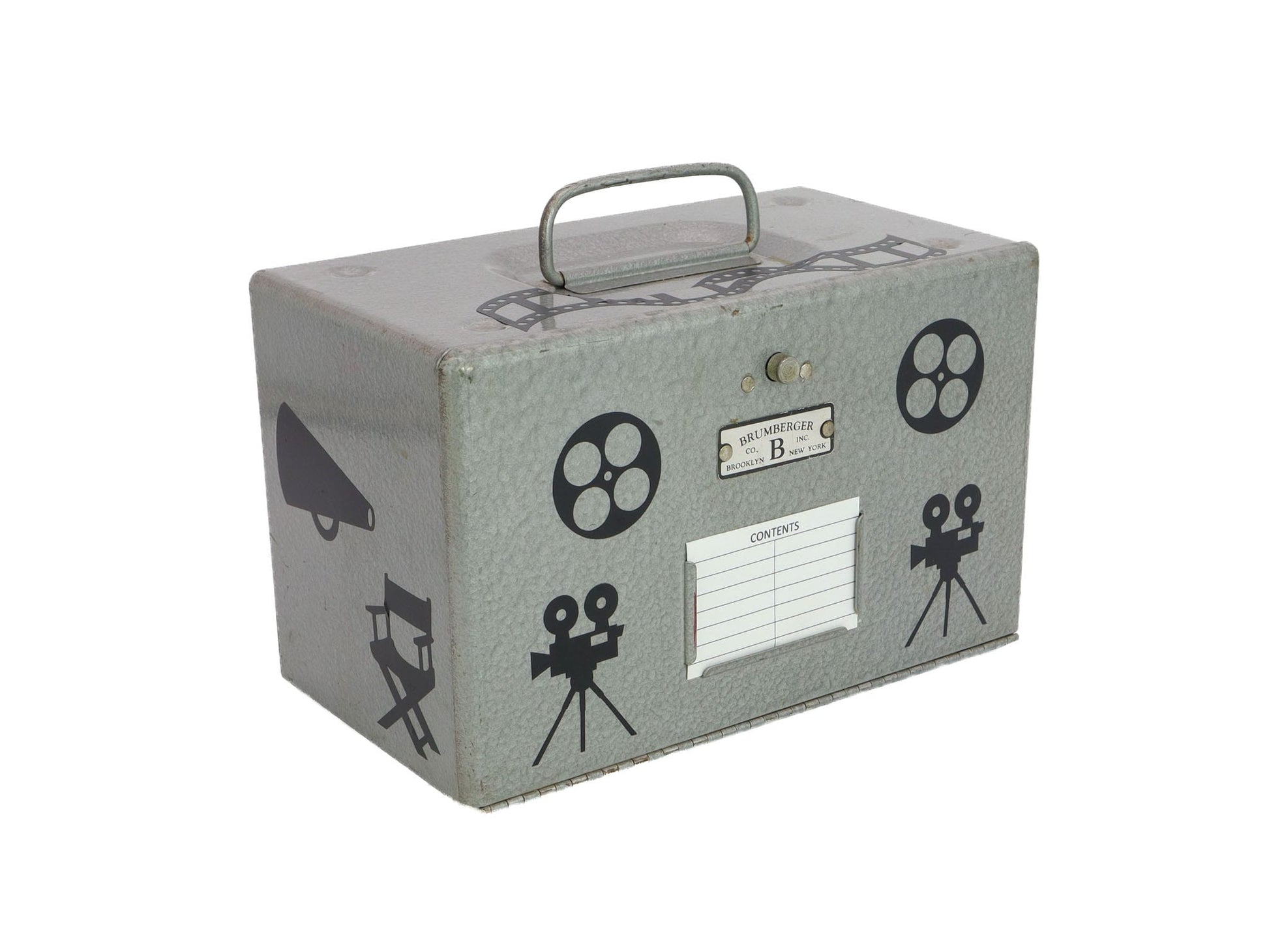 LightAndTimeArt Food Storage Containers Upcycled Vintage Brumberger 8mm Film Reel Case Candy Storage Box