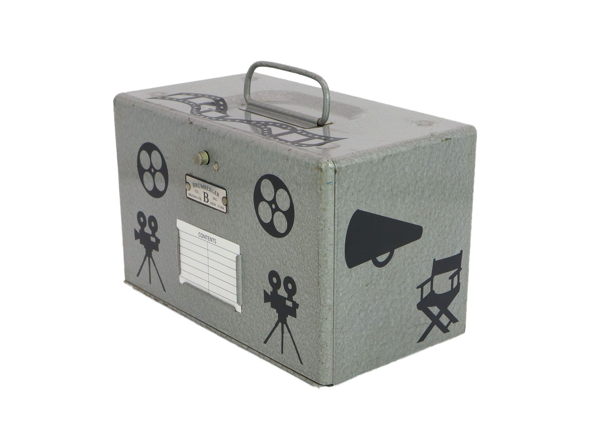 LightAndTimeArt Food Storage Containers Upcycled Vintage Brumberger 8mm Film Reel Case Candy Storage Box