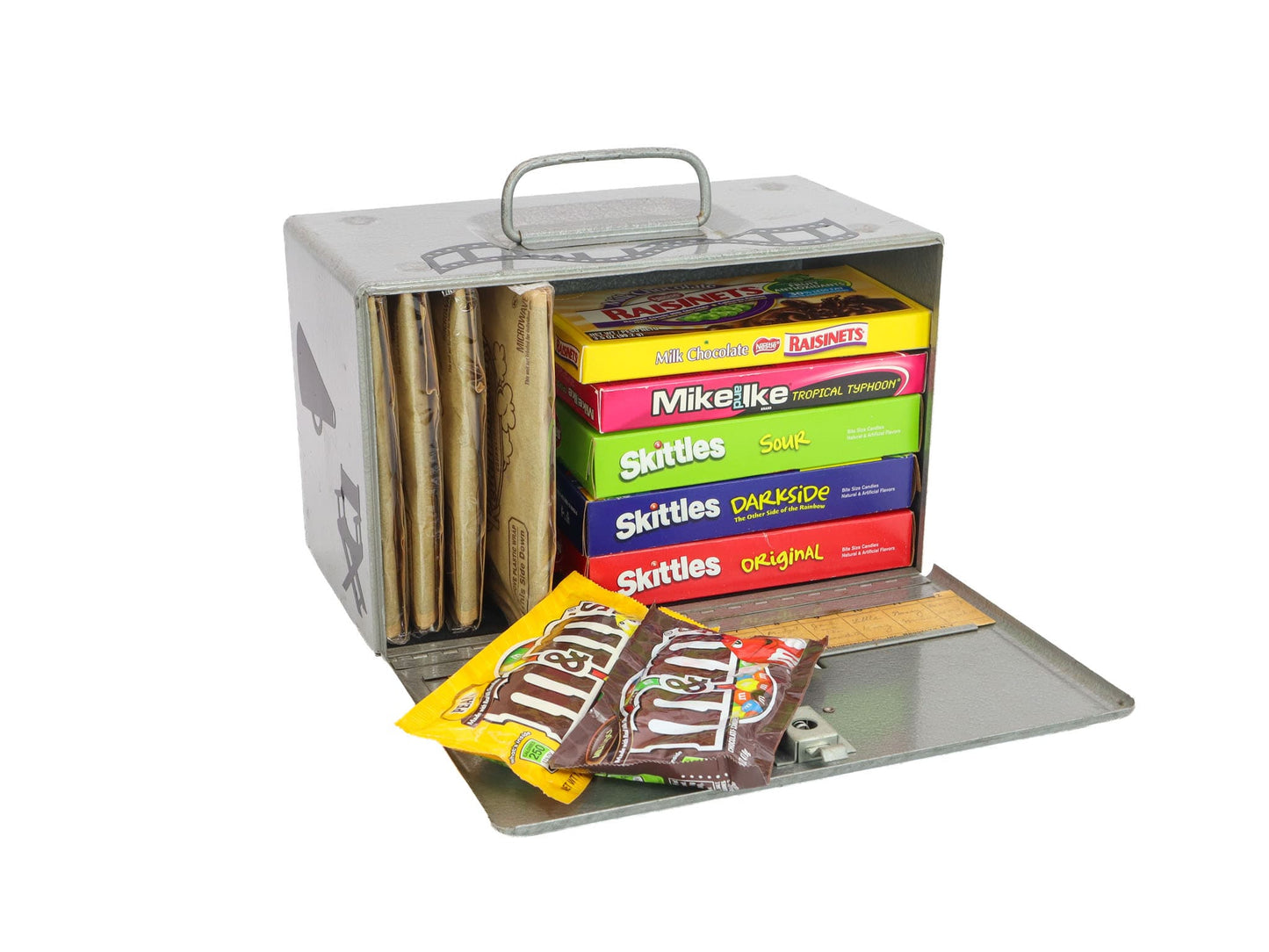 LightAndTimeArt Food Storage Containers Upcycled Vintage Brumberger 8mm Film Reel Case Candy Storage Box