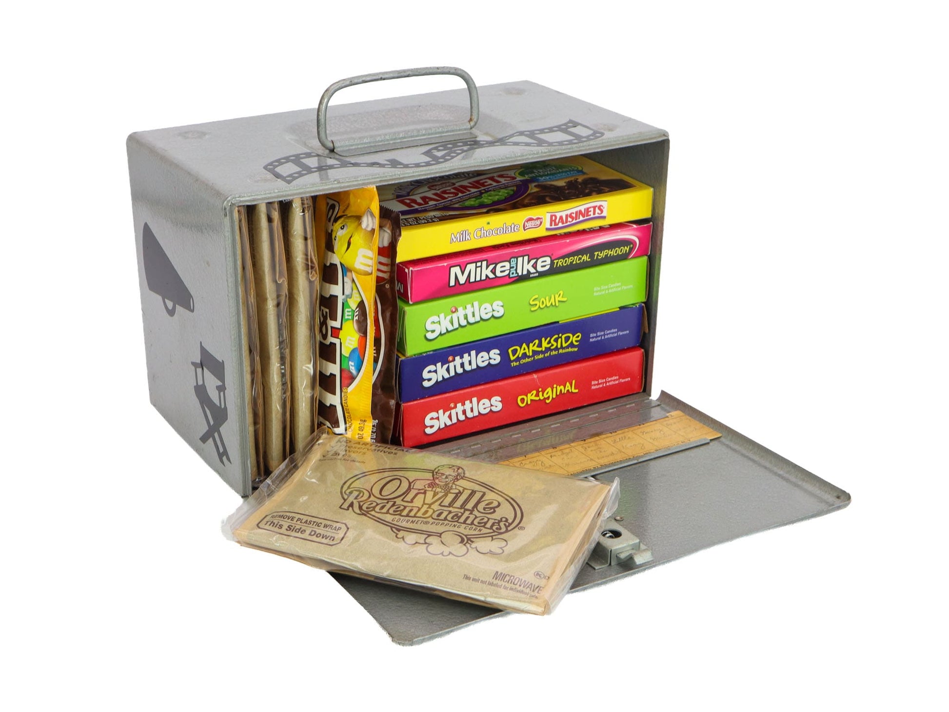 LightAndTimeArt Food Storage Containers Upcycled Vintage Brumberger 8mm Film Reel Case Candy Storage Box