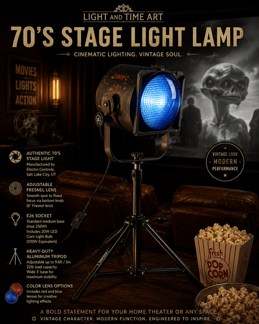 LightAndTimeArt Flood & Spot Lights 70' Stage light with Colored Lenses, Home Theater & Movie Room Decor