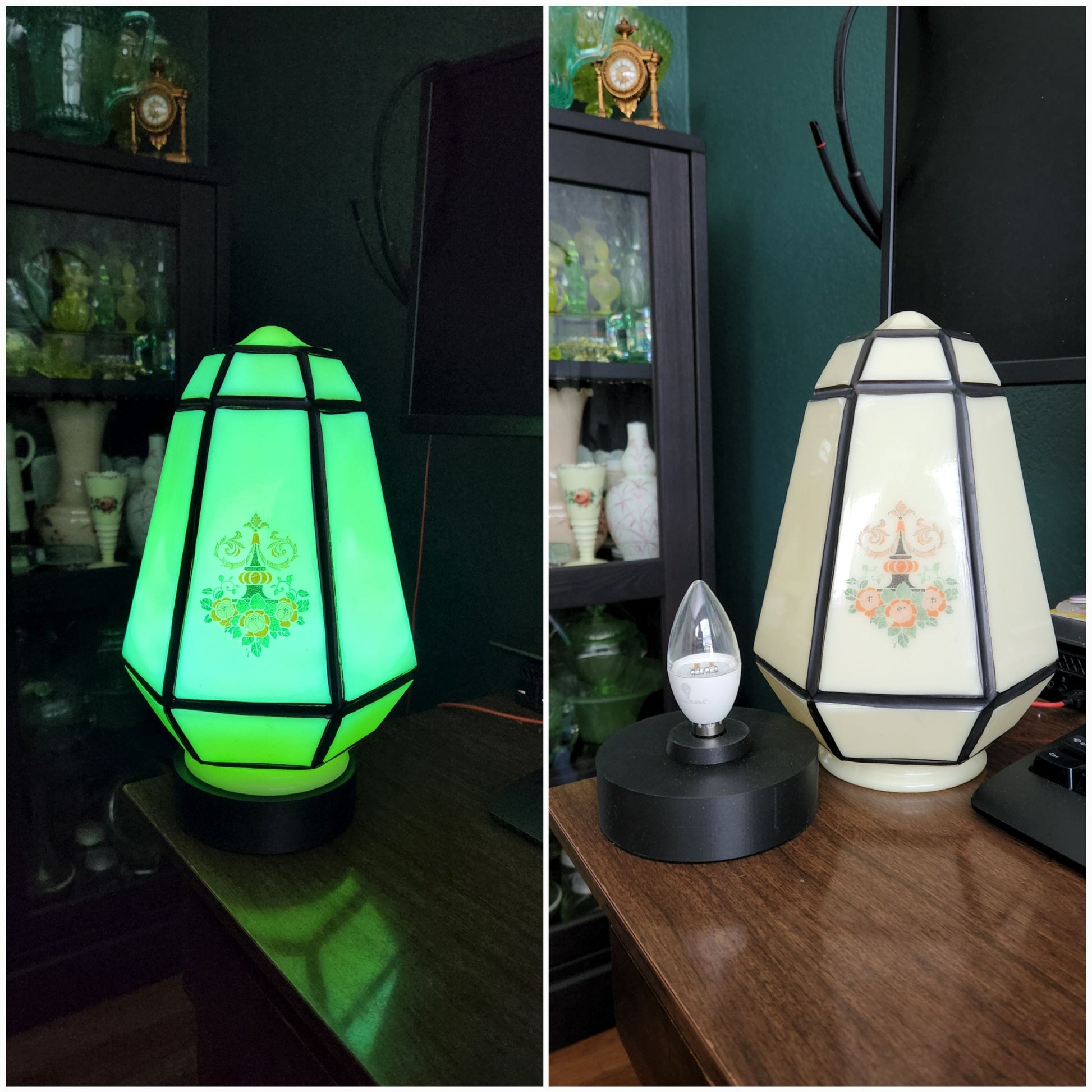 LightAndTimeArt Lamp base 3 x Lamp Base for Glass Shades, Custom Order