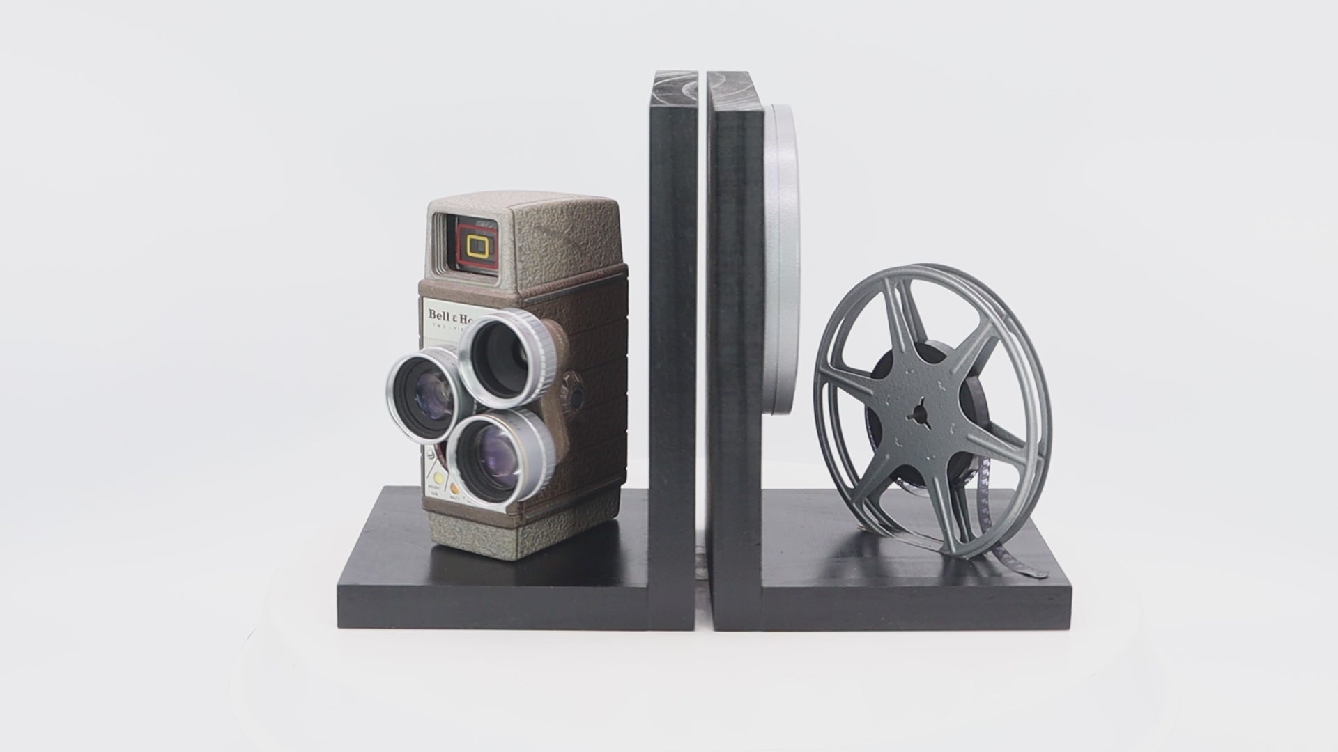 Vintage Camera Bookend Old Style Movie authentic Film 7 inch