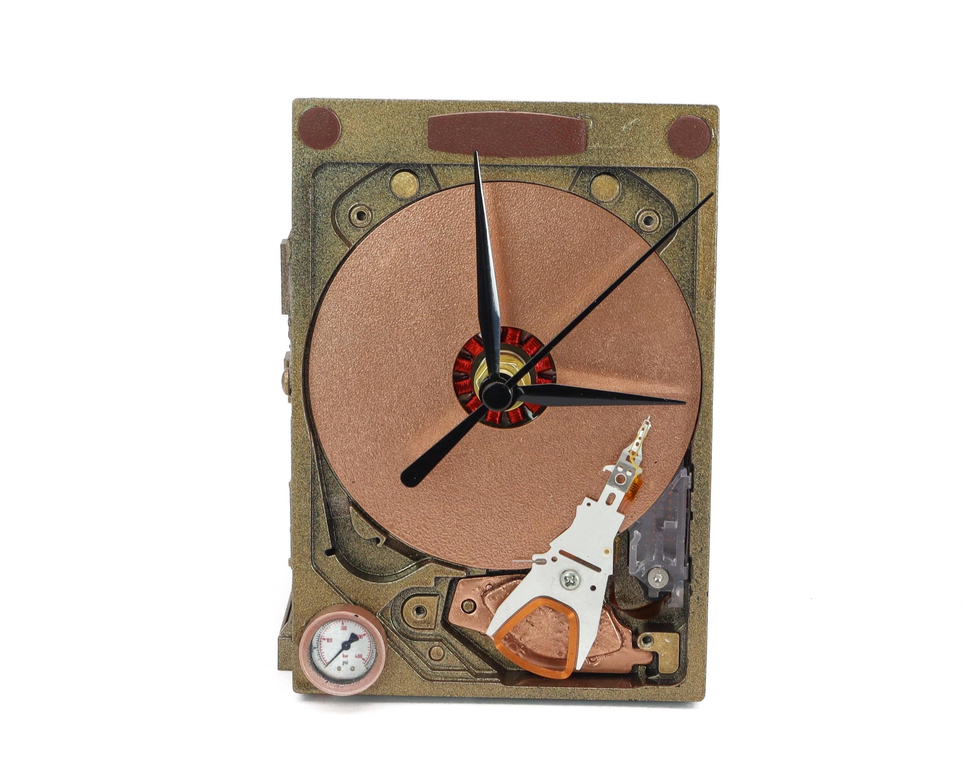 Upcycled Steampunk Lost in Time Antikythera Hard Drive Clock