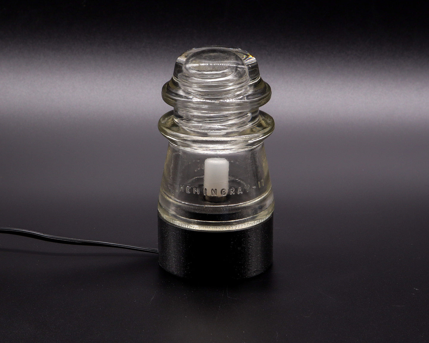 LightAndTimeArt Lamp base Lamp Base for "Hemingray-16, 17 & Armstrong's-№2" Glass Insulators